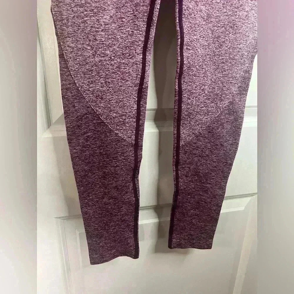 Gym Shark Women’s Dark Ruby Marl/Blush Nude Flex Leggings - Size: Medium - Picture 2 of 6